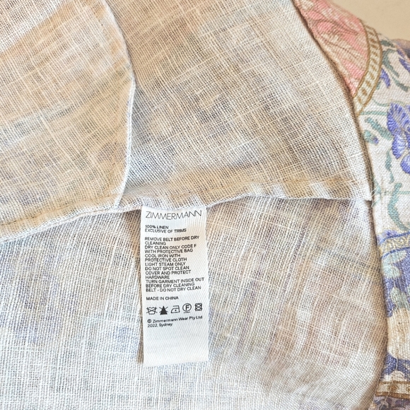 Zimmermann Pastel Patchwork Long Sleeve Dress - Picture 5 of 13